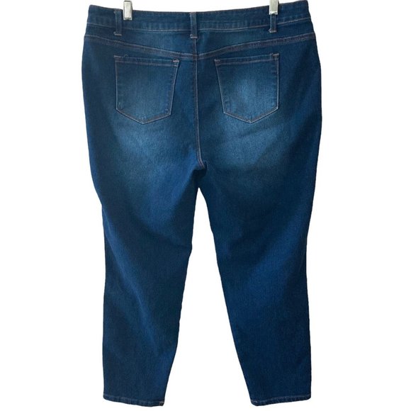 A3 Denim Jeans Daerk Wash Stretch Womens Size 16P - Picture 2 of 6